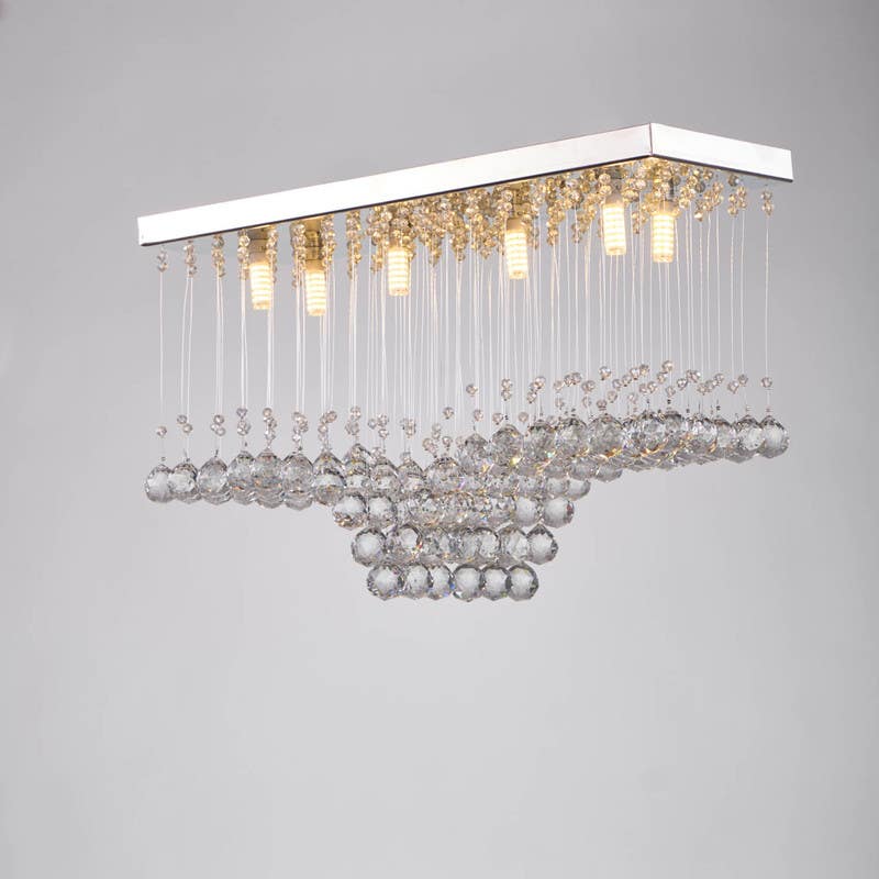 Crystal Chandelier, 25×55×45 cm - Silver