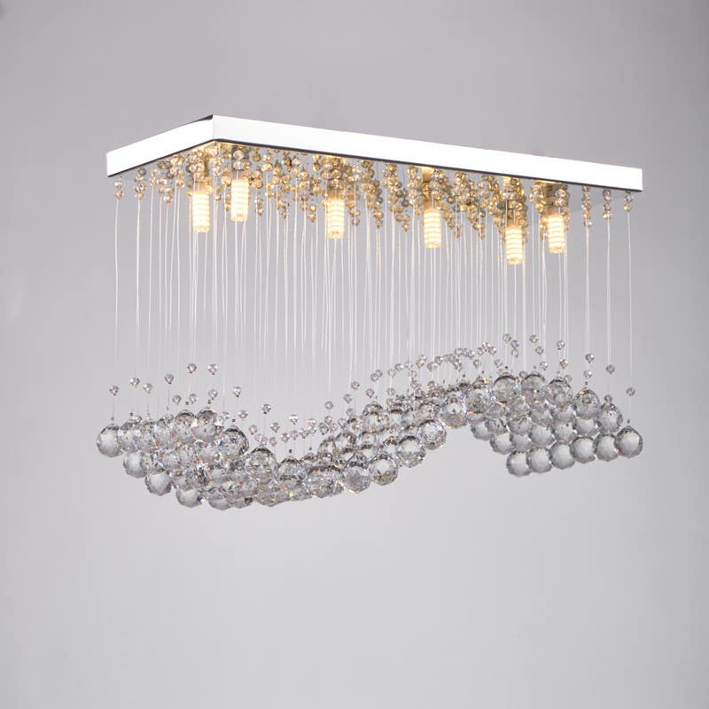 Crystal Chandelier, 25×55×45 cm - Silver