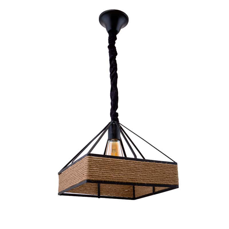 Modern Metal Chandelier, 30×30×100 cm - Black