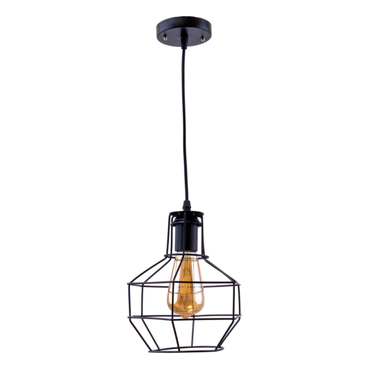 Modern Metal Chandelier, 30×20×100 cm - Black