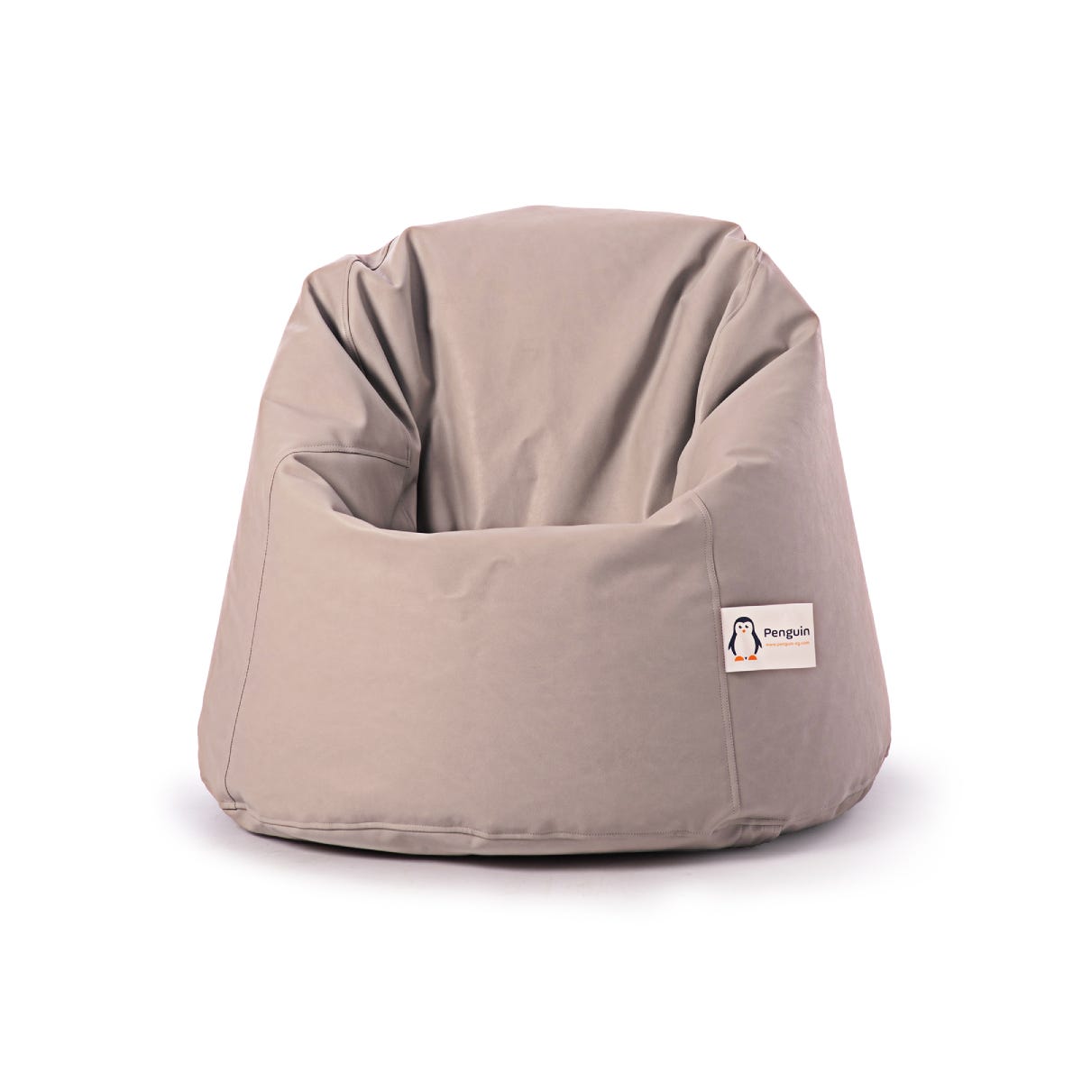 Penguin Leather Bean Bag, 109×60 cm - Beige