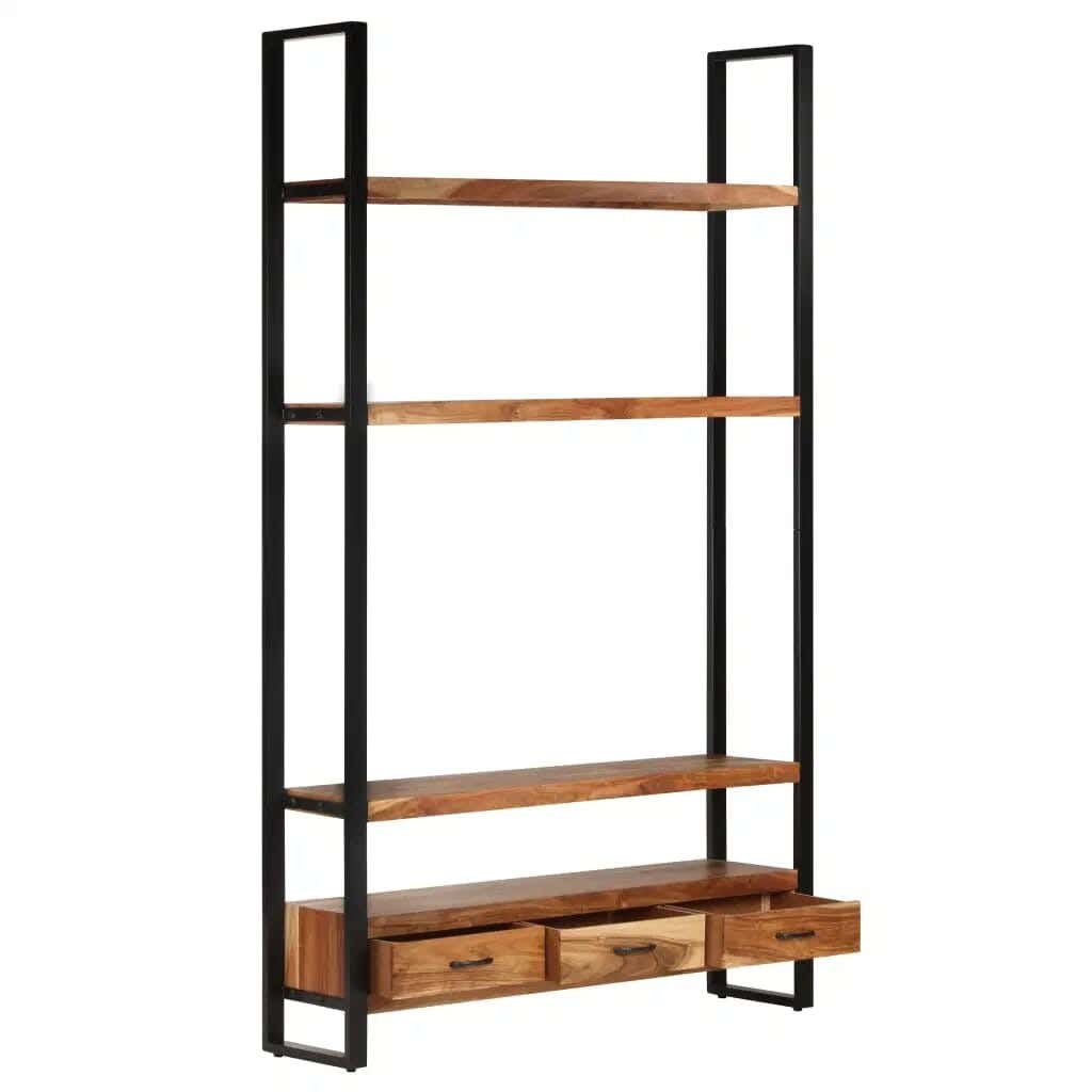 Steel MDF Wood Clothes' Cabinet, 120x35x180 Cm - Black Brown