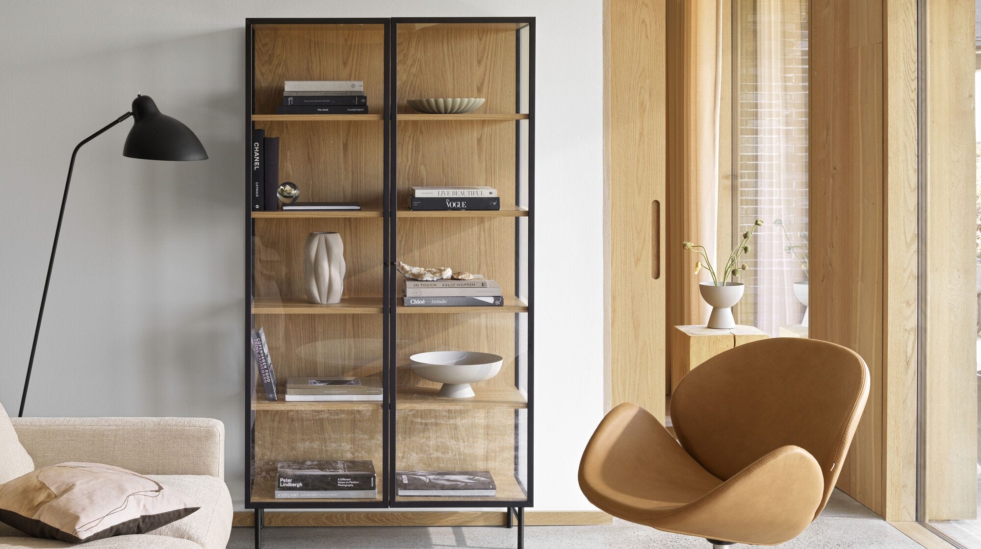 Metal MDF Wood Clothes' Cabinet, 95x35x160 Cm - Black