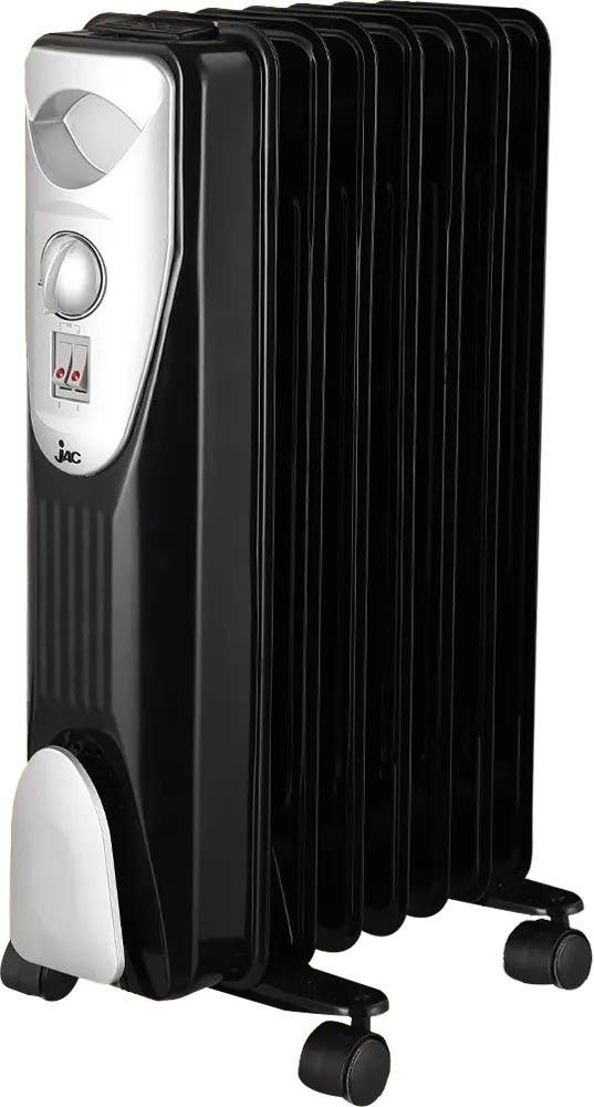 Jac NGH-327B Oil Heater, 7 Fins, 1200 Watt - Black