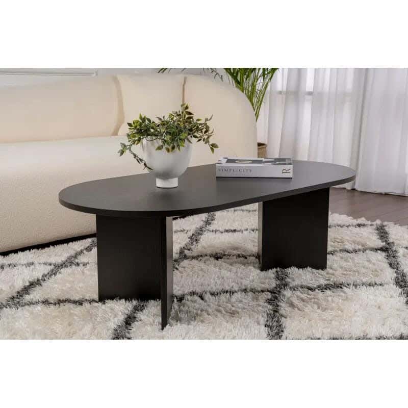 MDF coffee table, 119 x 60 x 40 cm - Black