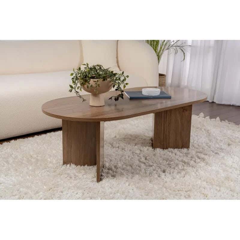 MDF coffee table, 119 x 60 x 40 cm - Brown