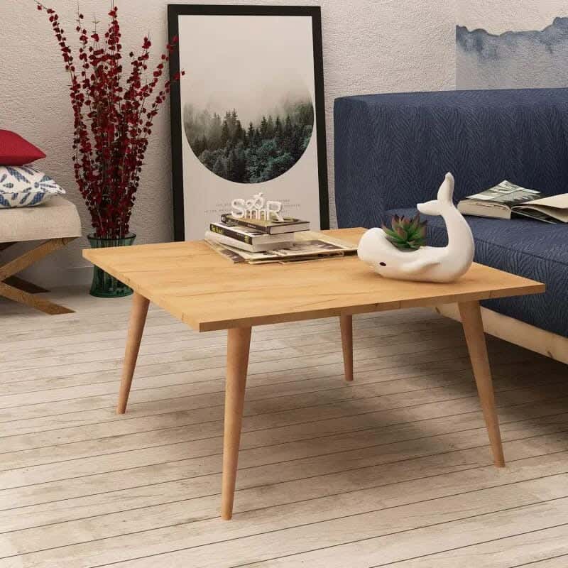 MDF coffee table, 80 x 80 x 42 cm - wooden