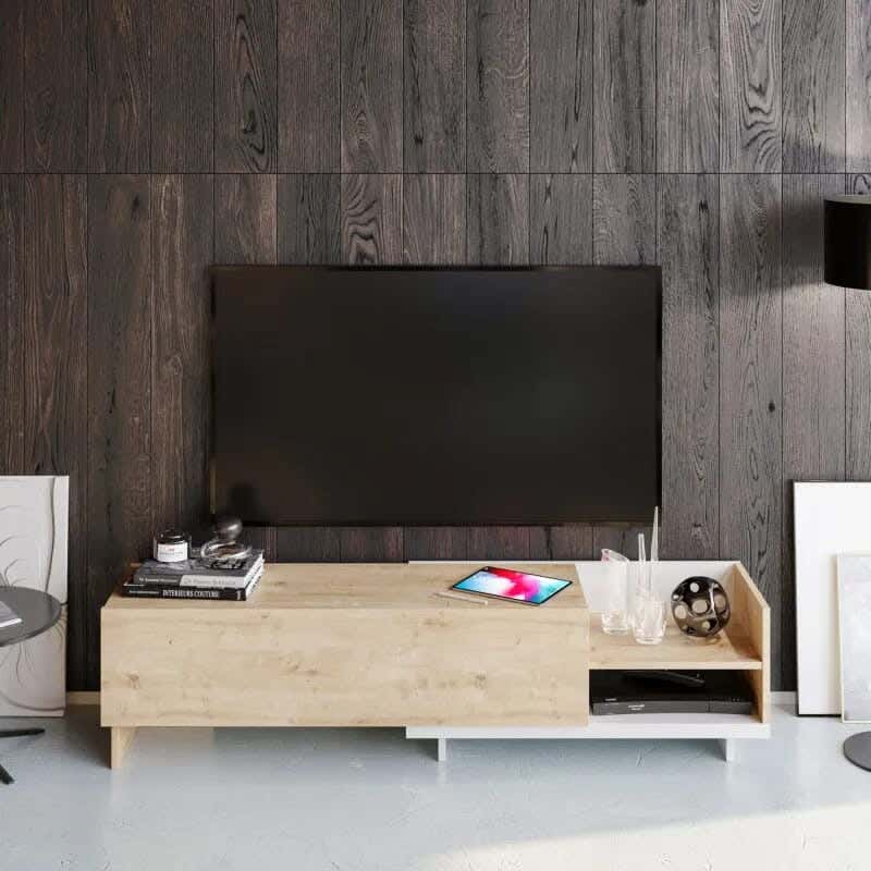 MDF TV stand, 165 x 35 x 41 cm - Beige