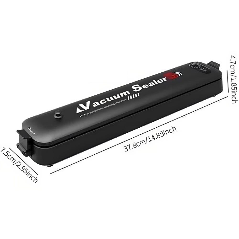 Food Packaging Device, Vacuum, To Preserve Food - Black
