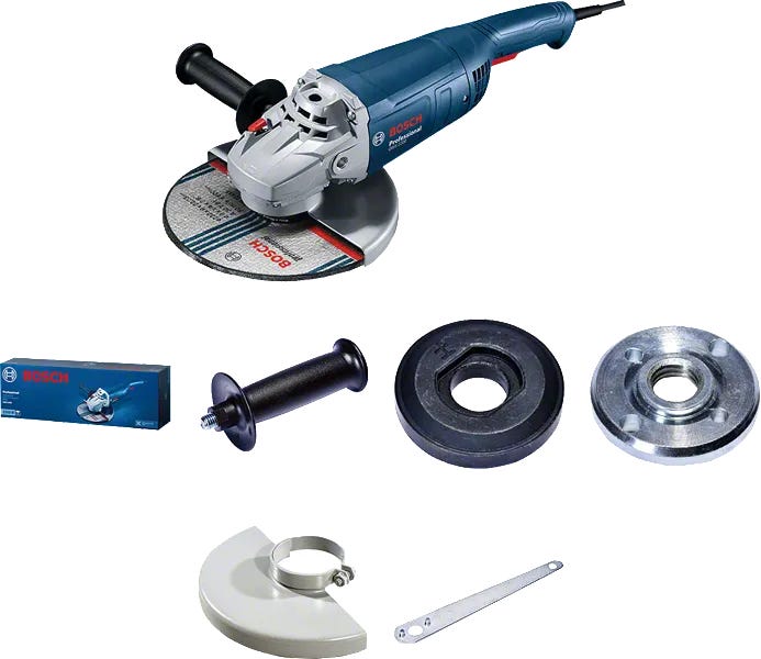 Bosch Electric Angle Grinder, 2200 Watts, 06018C10K0 - Blue