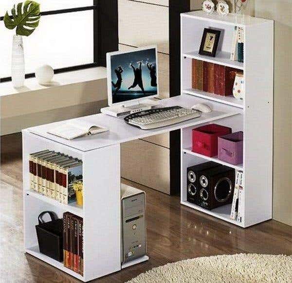 MDF Wood Desk, 120×120×56 cm - White