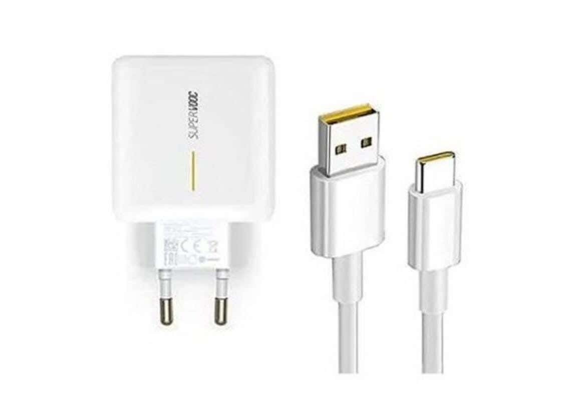 Oppo Mobile Charger, 65W - White