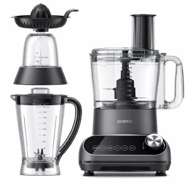Oraimo Blender, 2.5 Liters, 1500 Watts - Gray