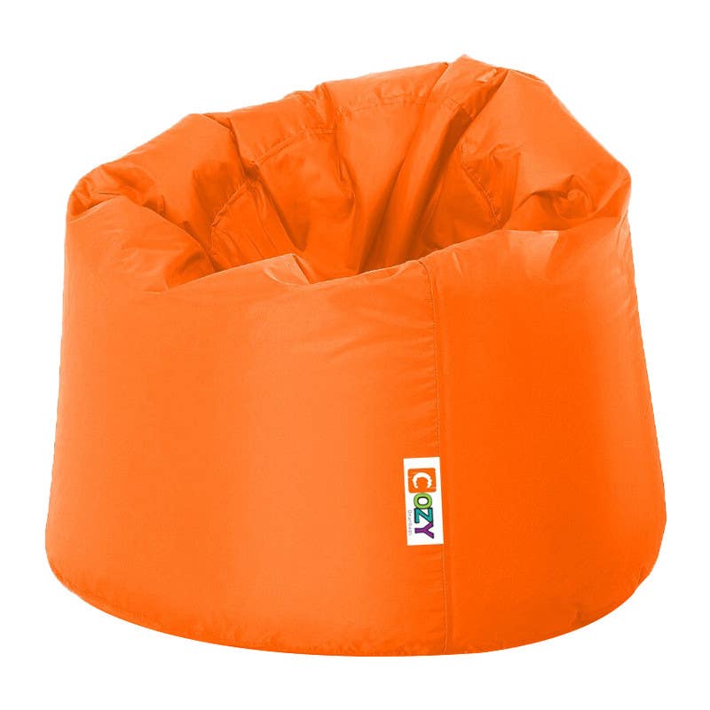 Cozy Round Bean Bag, 75x60x55 cm - Orange