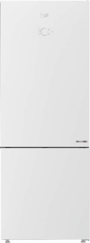Beko No-Frost Refrigerator, Bottom Freezer, Digital Display, 490L Capacity, B5RCNE565HXPWE - White