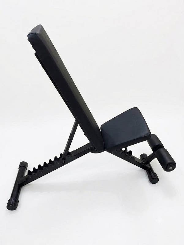 Folding level bench, 115×30×81×46 cm - Black