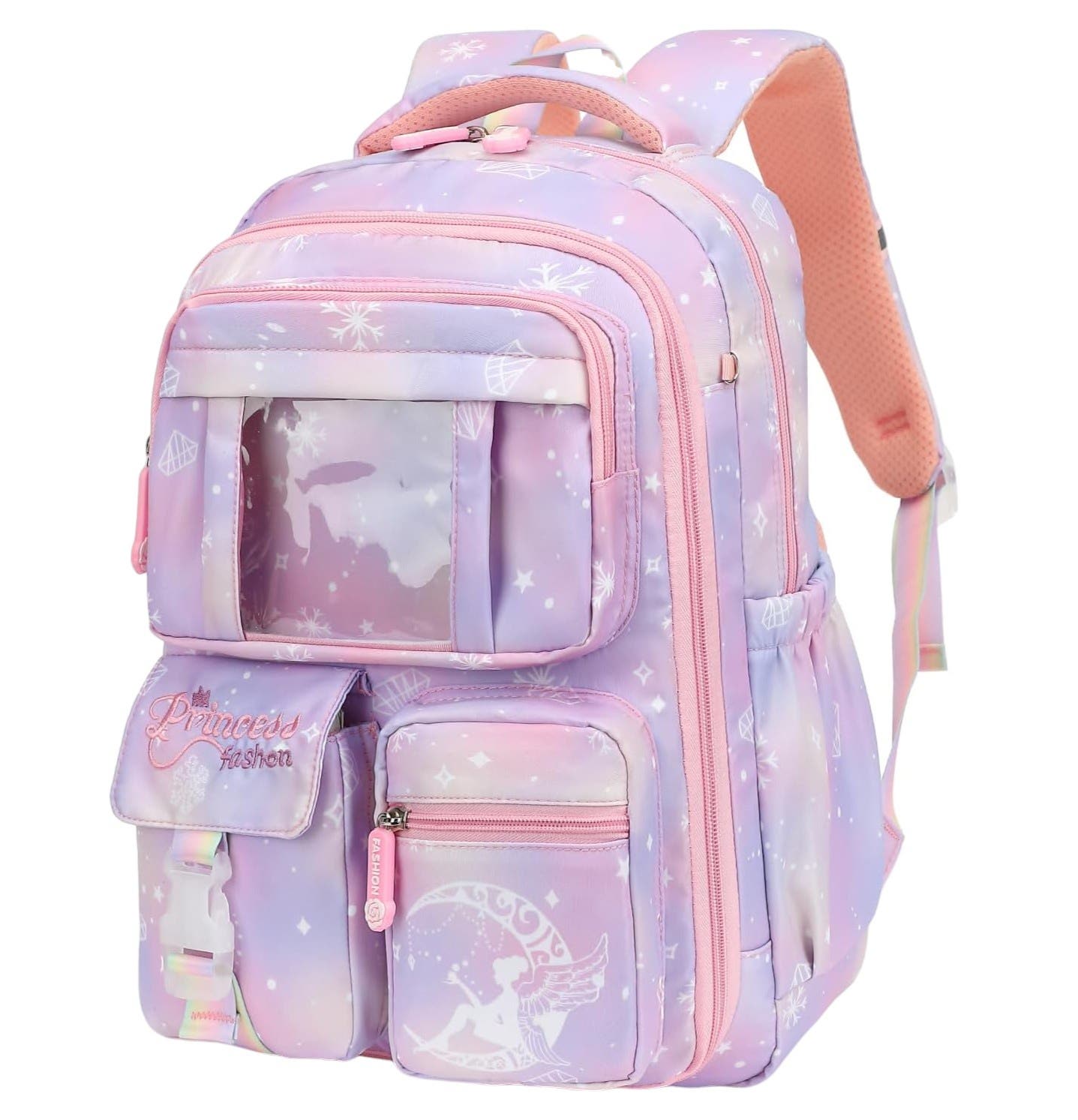 Lroiutian Cute Design Waterproof Girls Backpack - Purple