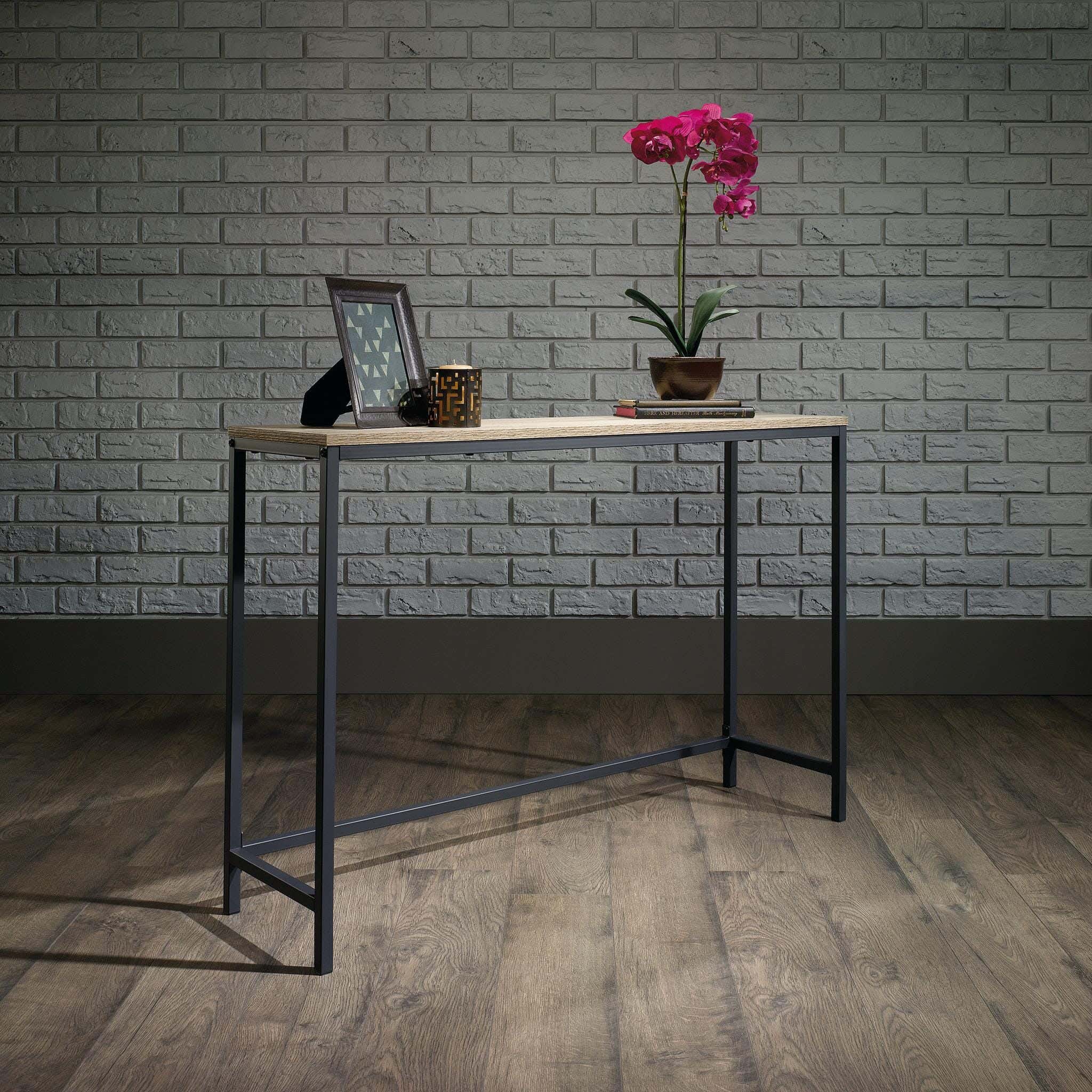 Metal Console Table, Electrostatic Paint, 120 × 40 × 90 cm - Black Brown