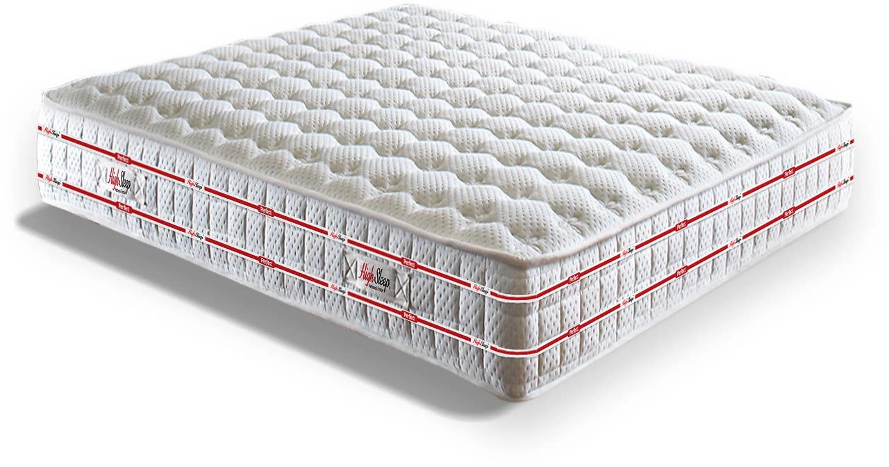 Jacquard High Sleep Perfect Mattress, 195 cm Length, 31 cm Height - White