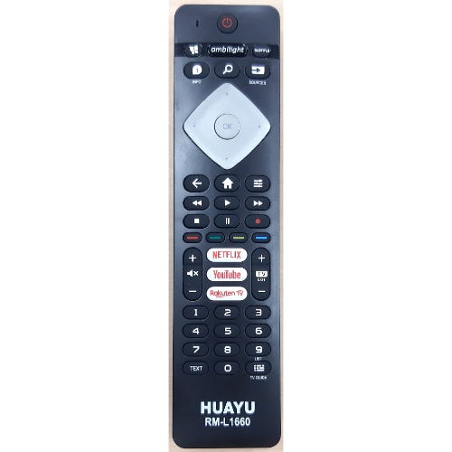 Huayu Remote Control Compatible with Philips Rakuten Screen - Black
