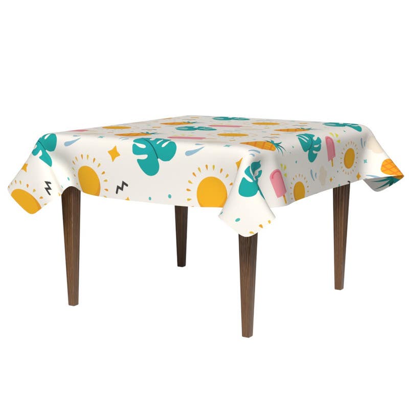 Polyester Tablecloth, 140×140 cm - Multicolor