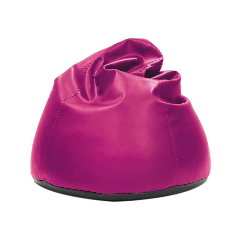 Leather Modern Bean Bag, 80×60 cm - Purple