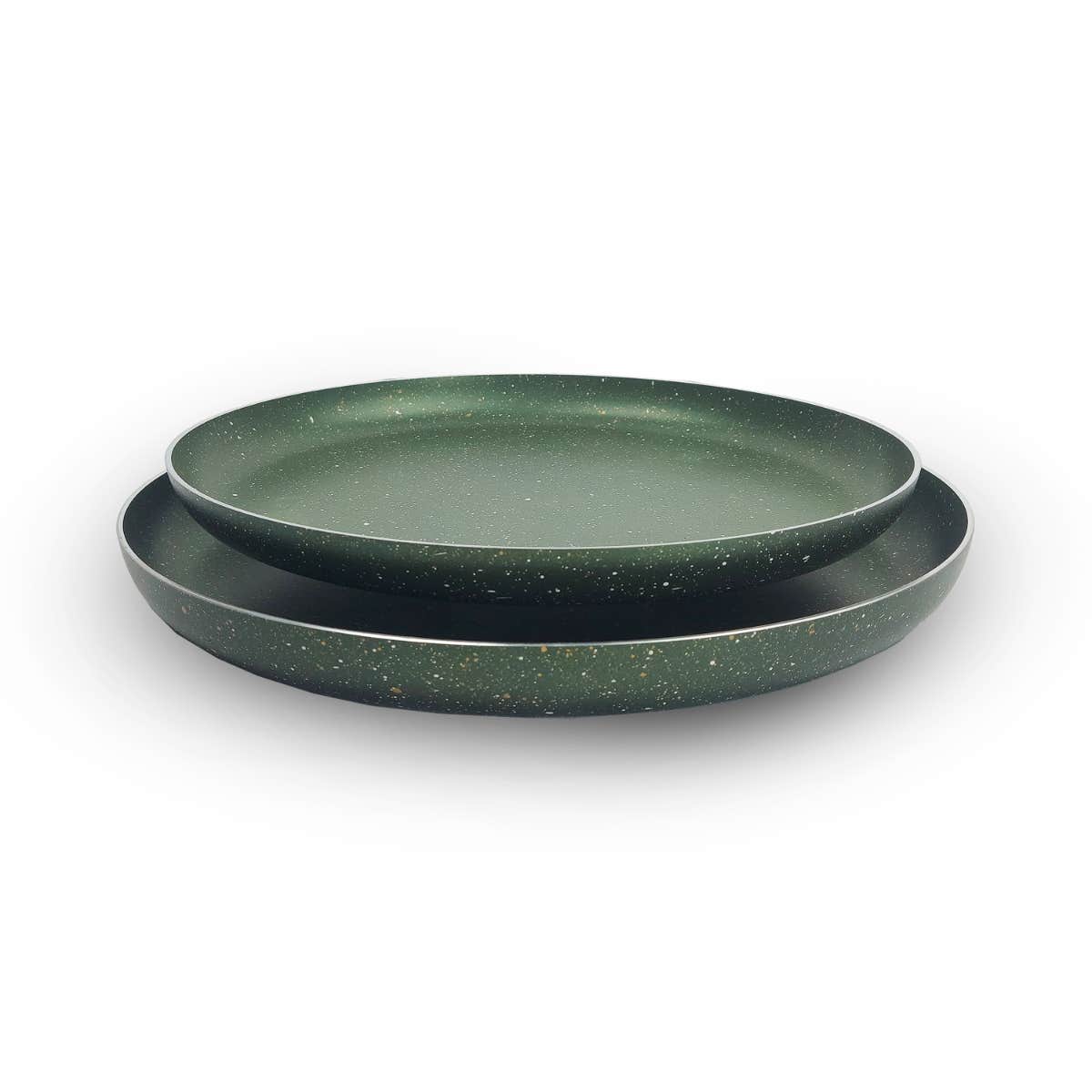 Aky Granite Pizza Tray Set, 2 Pieces - Green