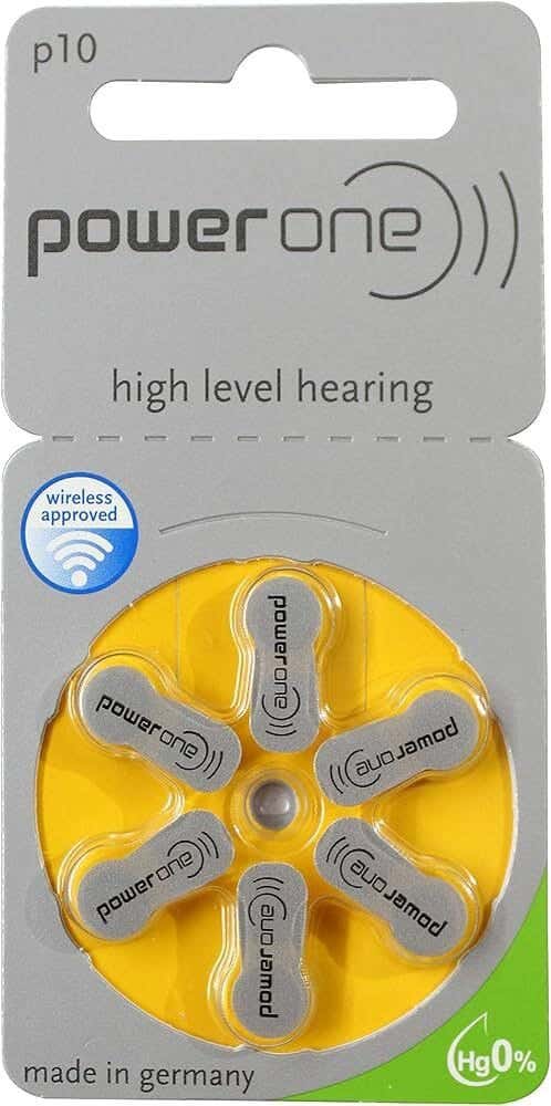 Power One Headphone Batteries, Size 10 - Gray