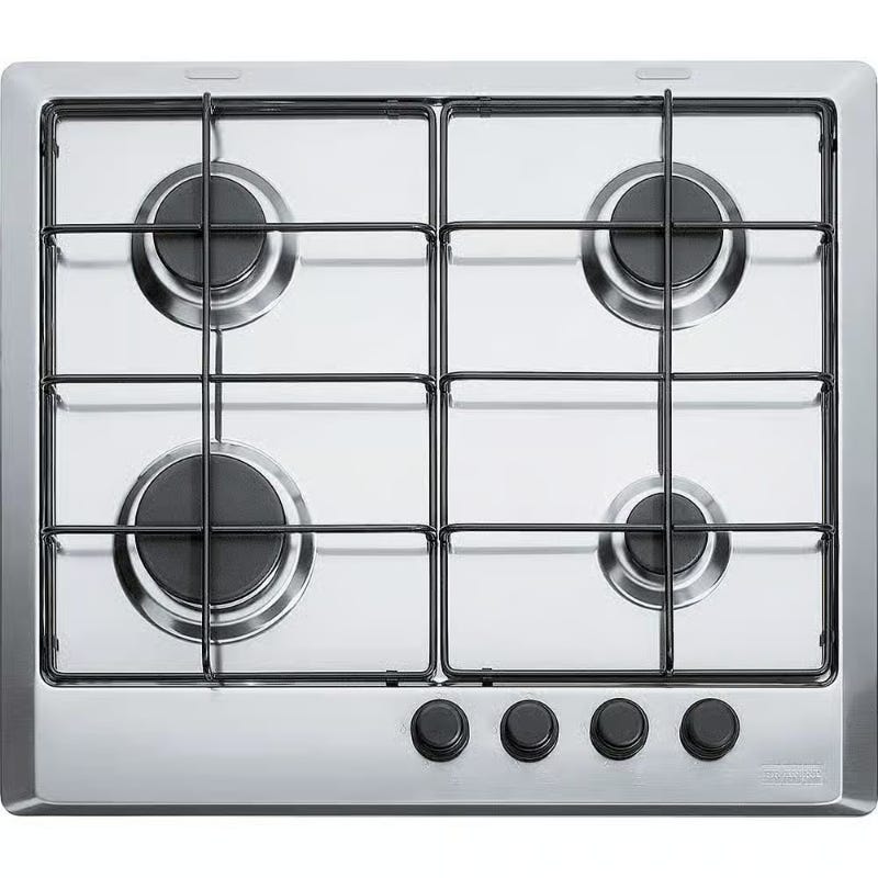 Franke FHMR6044GXSE Built-In Gas Hob, Stainless Steel, 4 Burners, 590 x 510mm - Silver