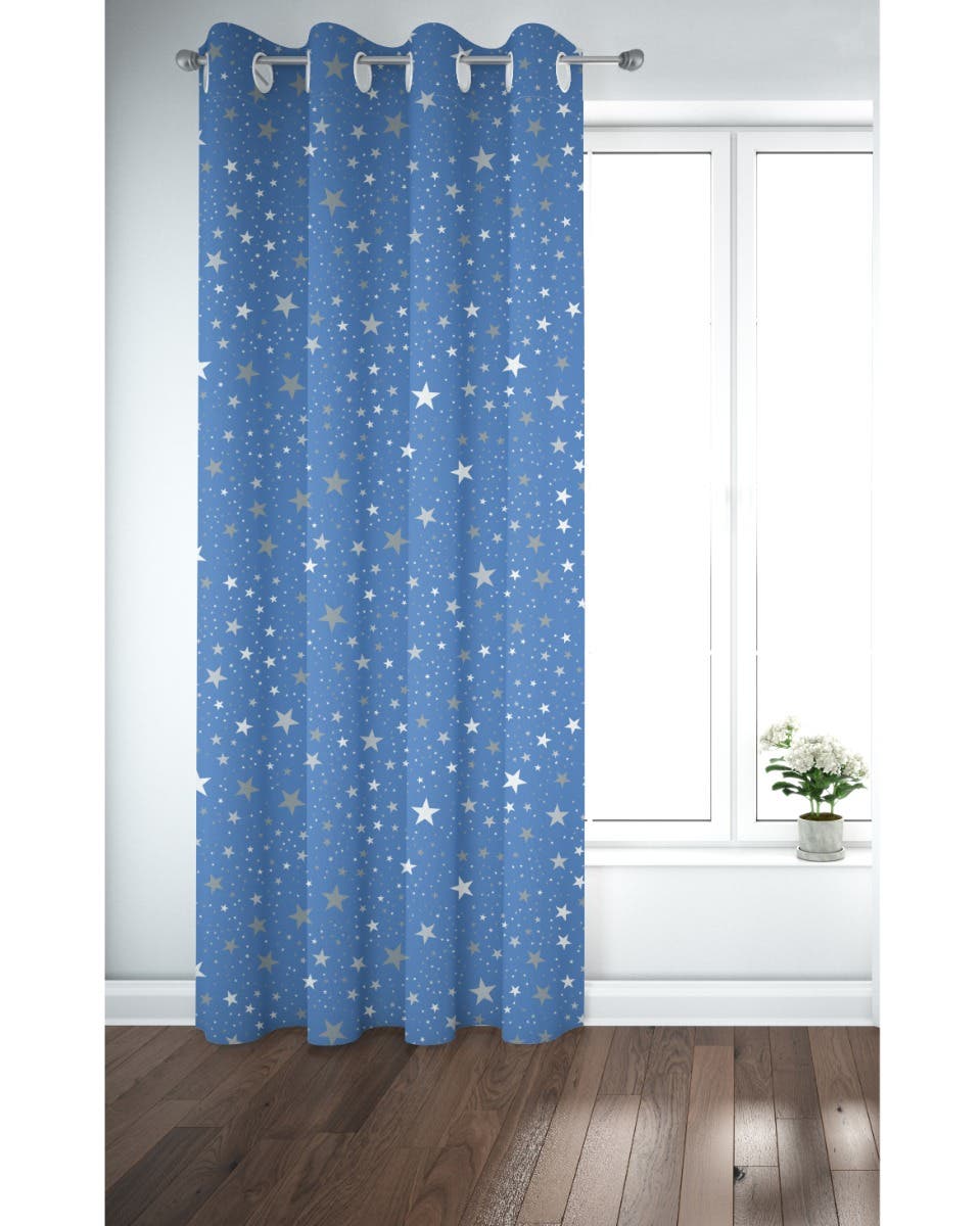 Polyester Curtain, 130×260 cm - Blue
