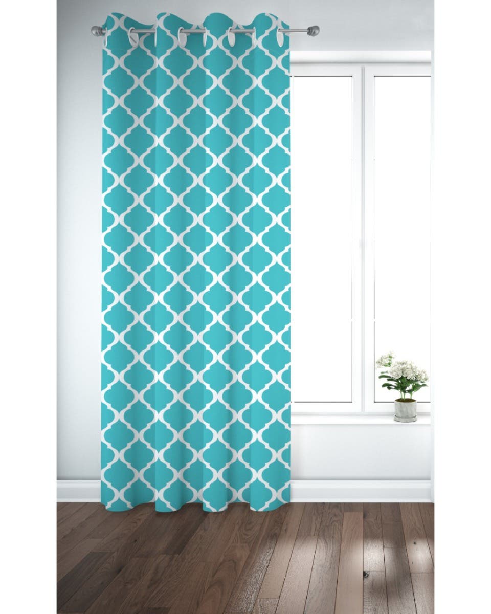 Polyester Curtain, 130×260 cm - Turquoise