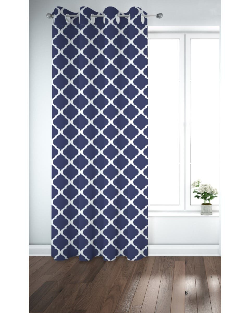 Polyester Curtain, 130×260 cm - Navy Blue