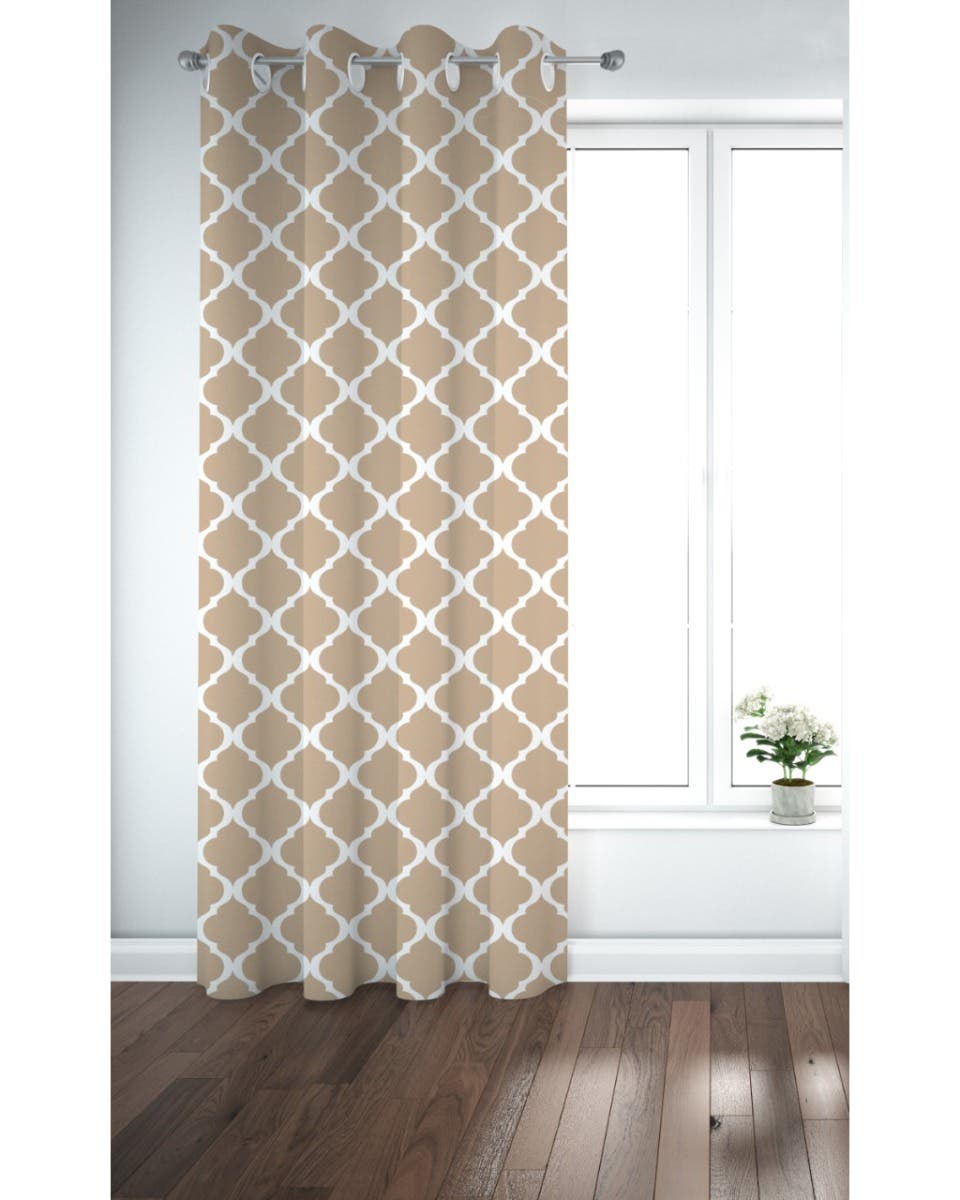 Polyester Curtain, 130×260 cm - Beige