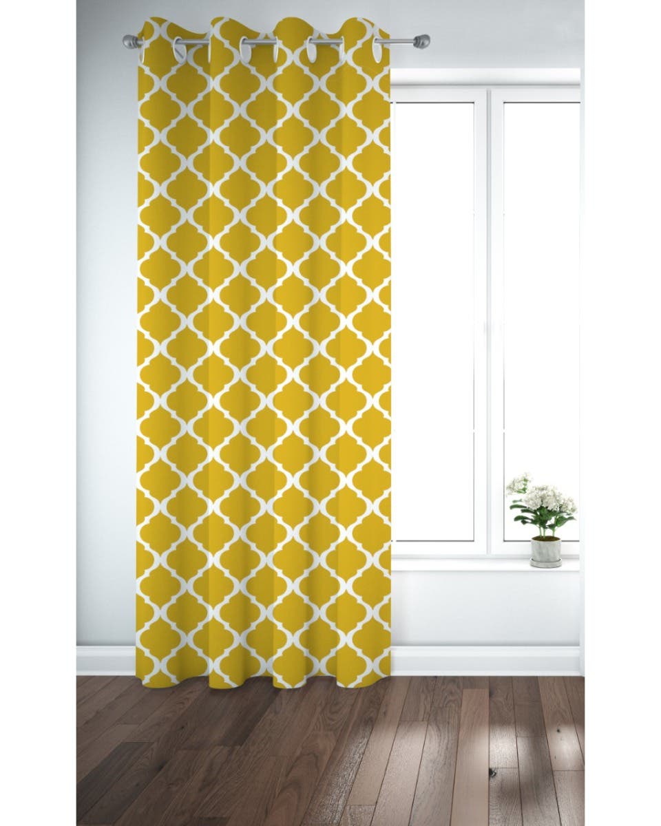 Polyester Curtain, 130×260 cm - Dark Yellow