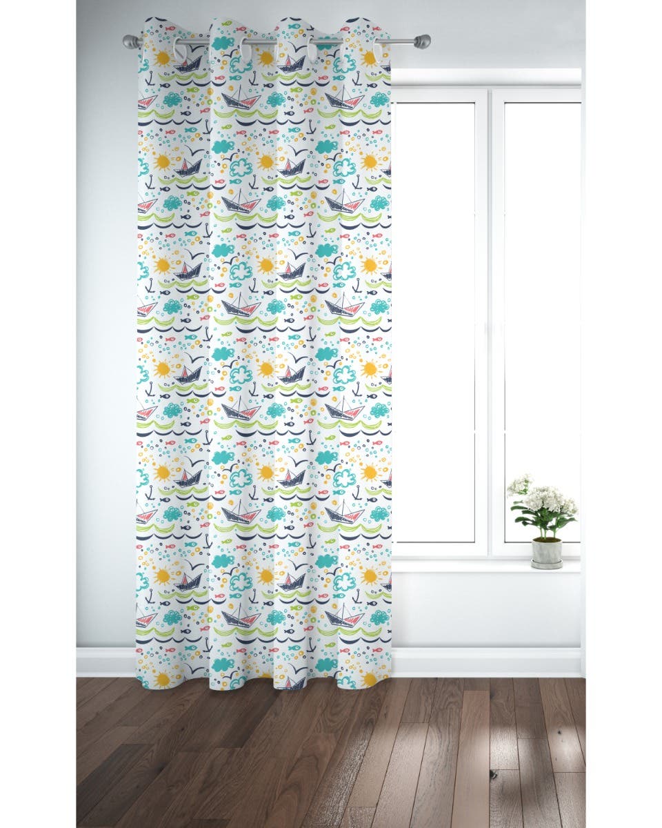 Polyester Curtain, 130×260 cm - Multicolor