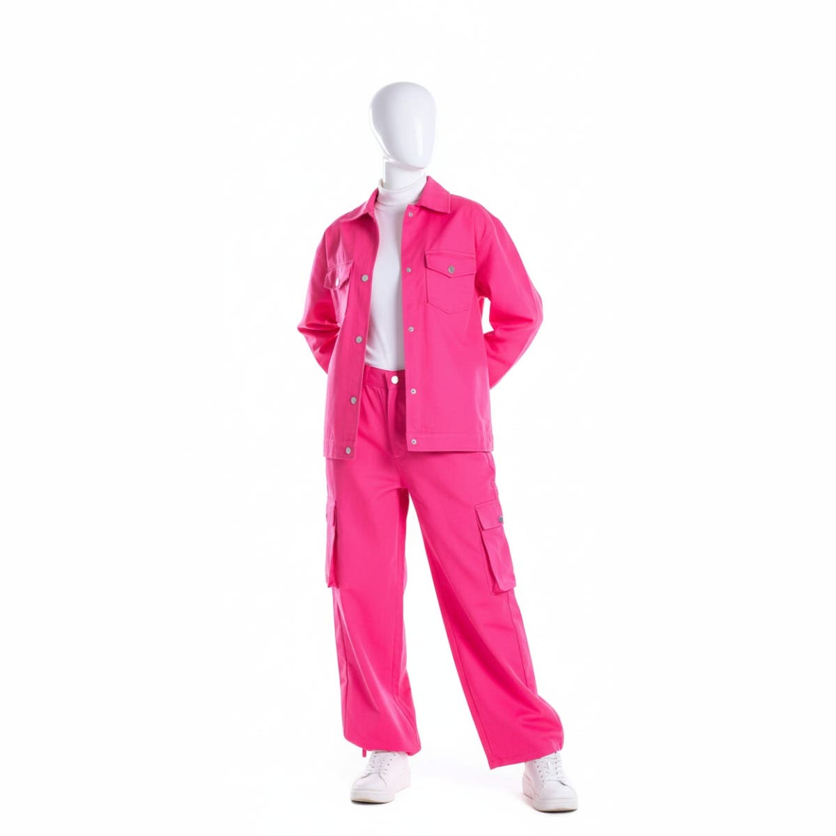 Carinawear Luxury Cotton Parachute Pants with Drawstring Cuffs