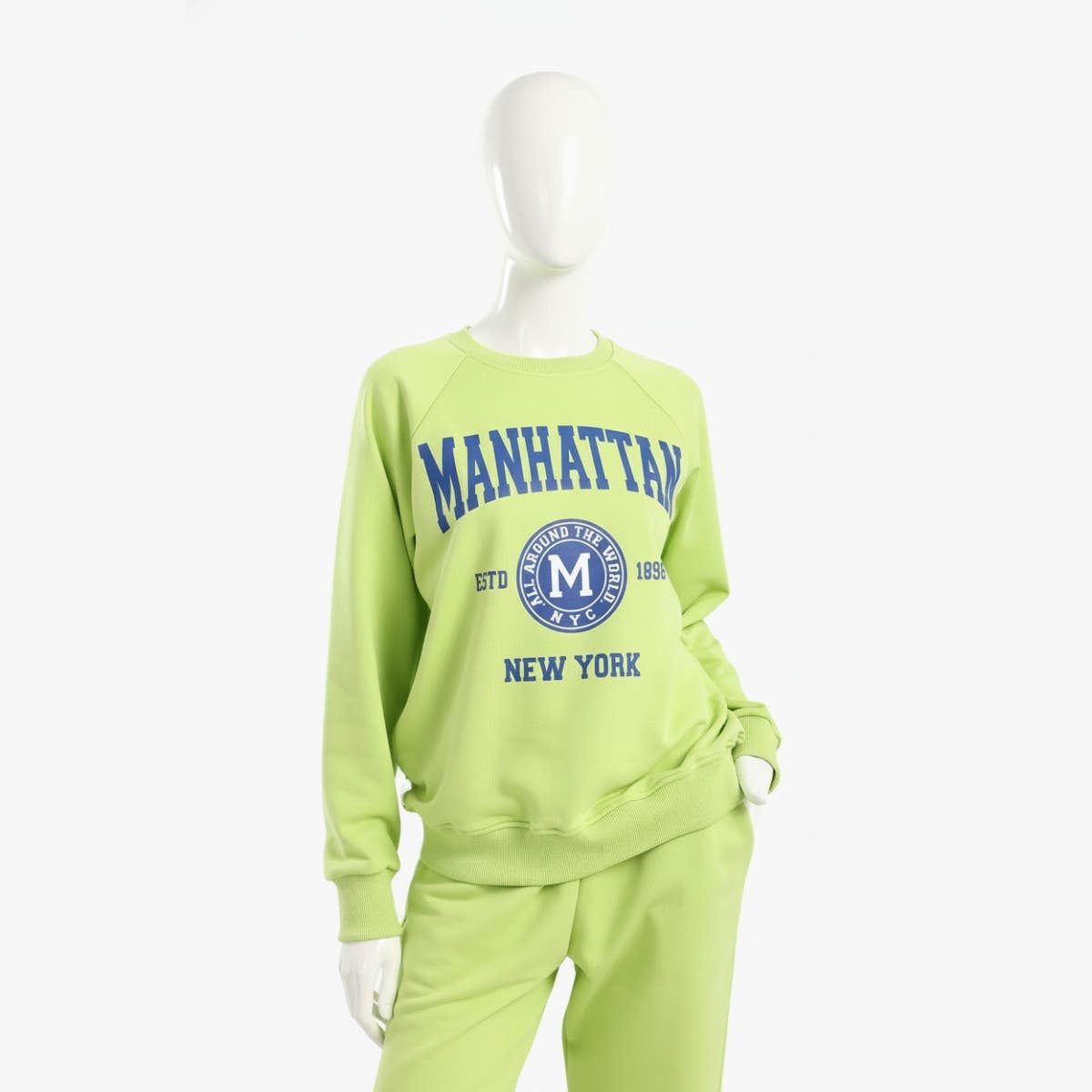 Carinawear Pistache Lounge Sweatshirt | Manhattan New York Print