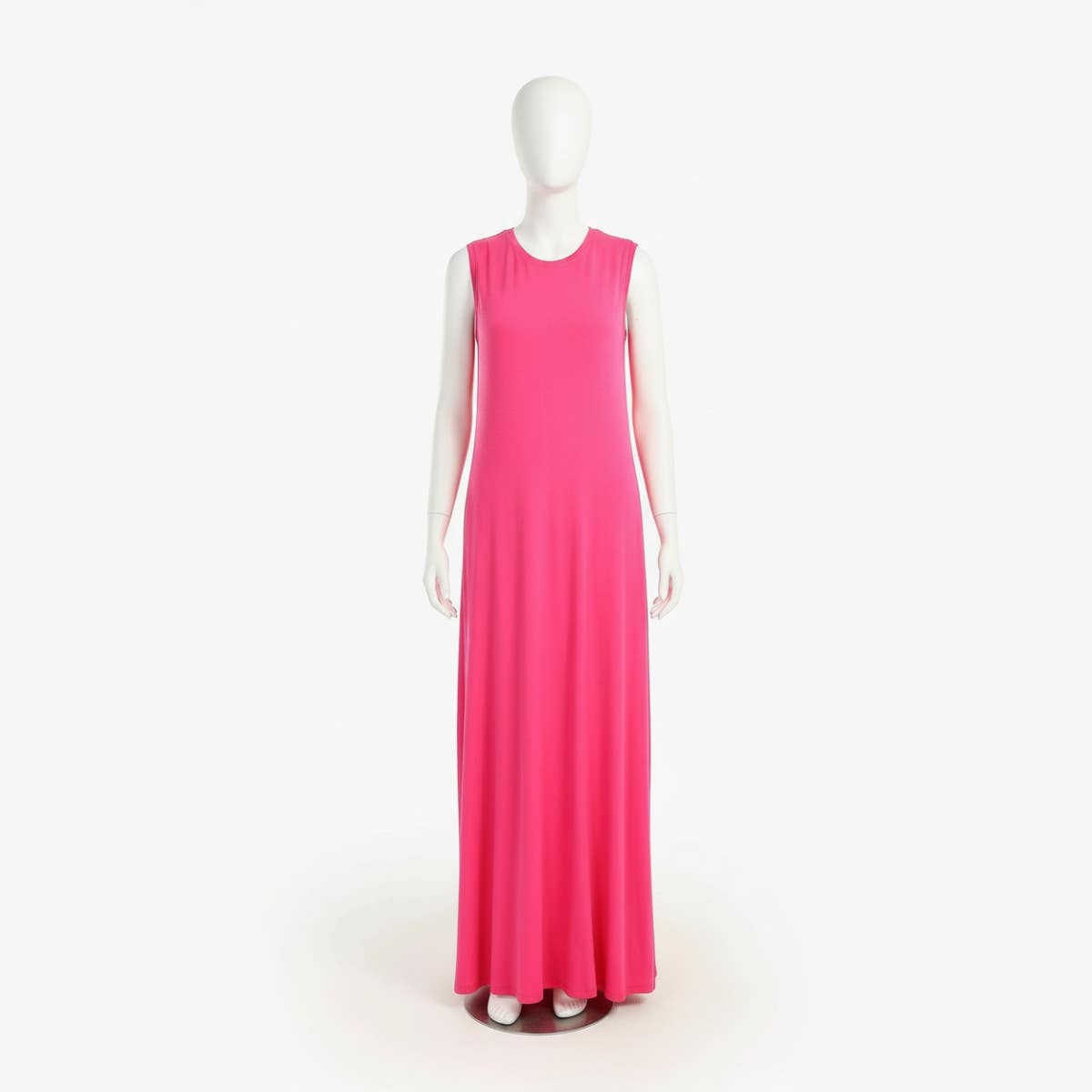 Carinawear Viscose Solid Pattern Maxi Dress - Sleeveless Summer Style