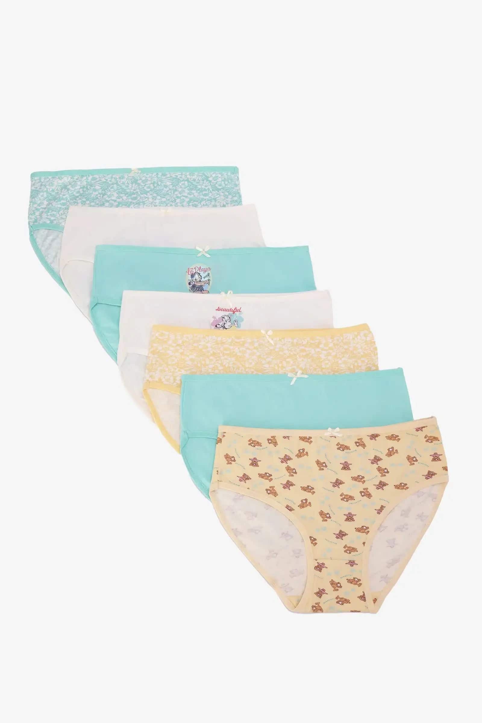 Pack of 7 Girly Brief Panties