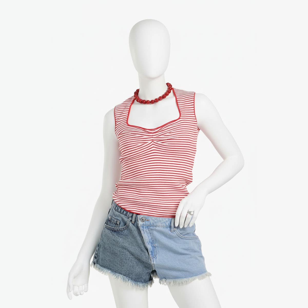 Sleeveless Cut Tank Top