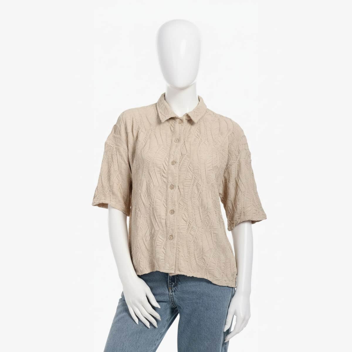 Woven Jacquard Beach Shirt