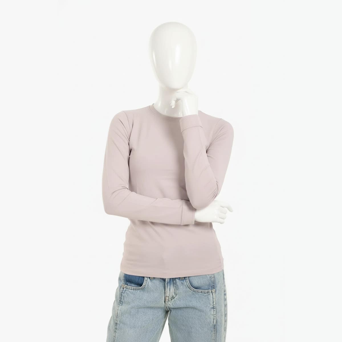 Carinawear Basic Long Sleeves Top | Cotton Slim Fit | Women's Casual Wear