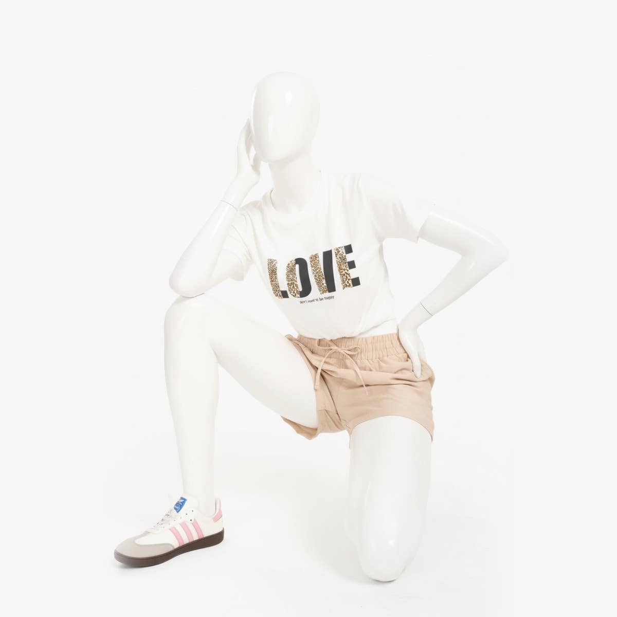 Carinawear Love Printed Cotton T-Shirt - Off-White