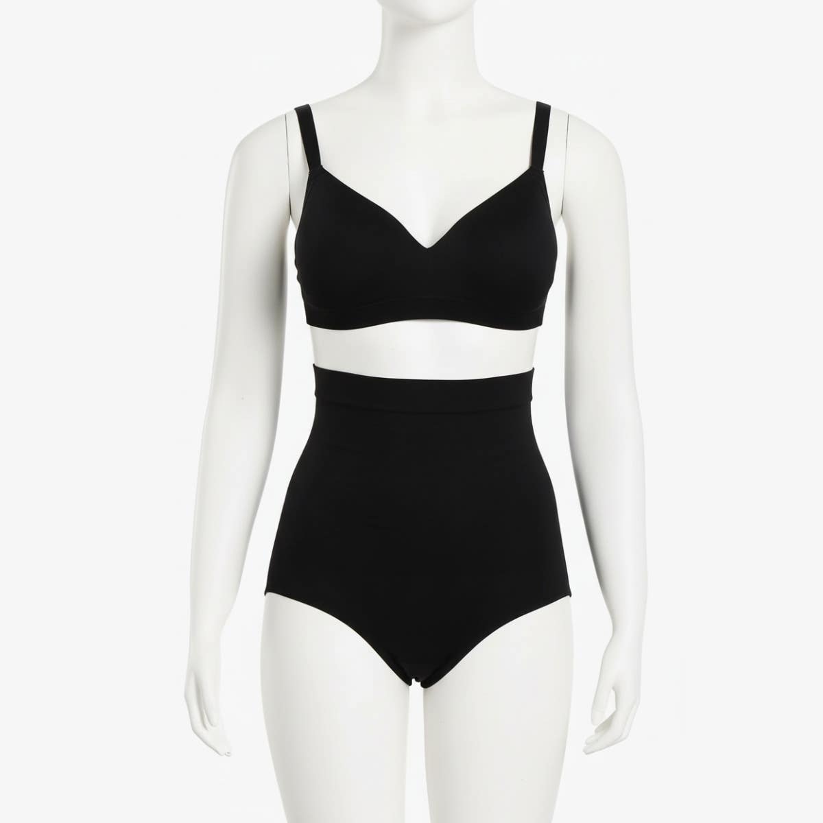 Carinawear Seamless High Waist Brief Corset - Nude Black, Tummy Control, Shapewear