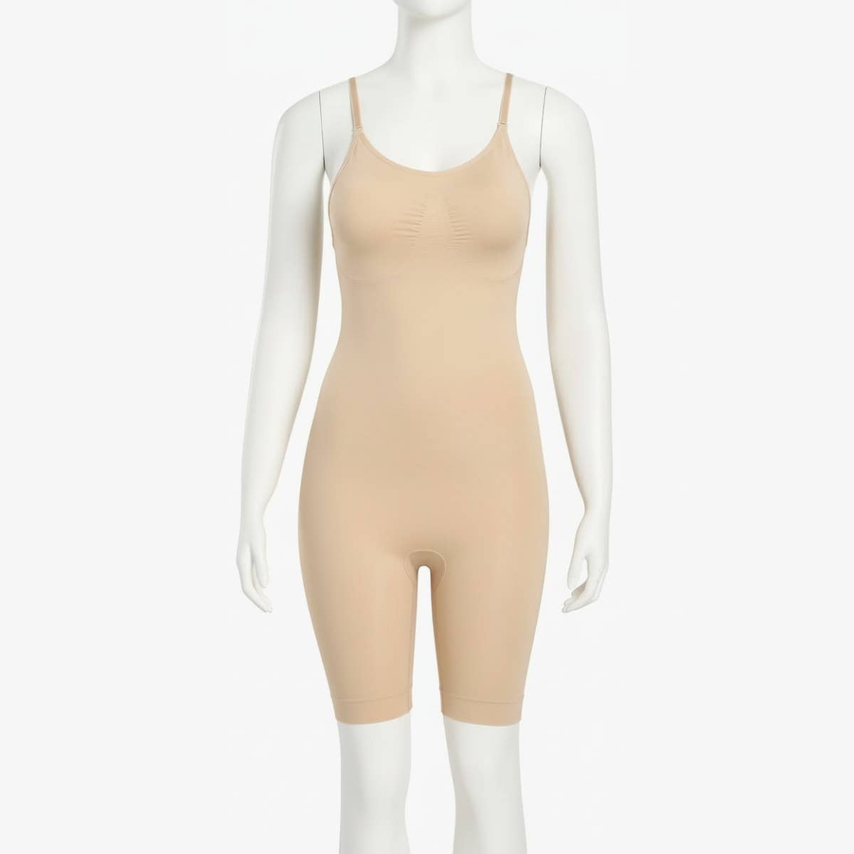 Carinawear Seamless Mid-Thigh Cami Bodysuit Corset - Nude, Shapewear