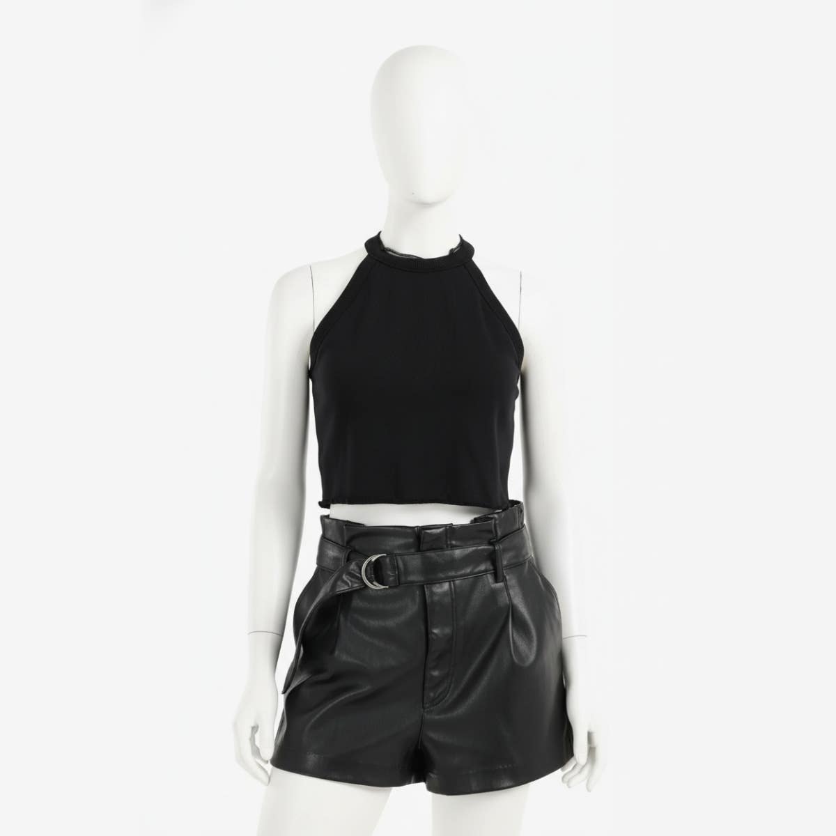 Carinawear Halter Neck Cropped Lounge Top - Cotton Blend, Sleeveless