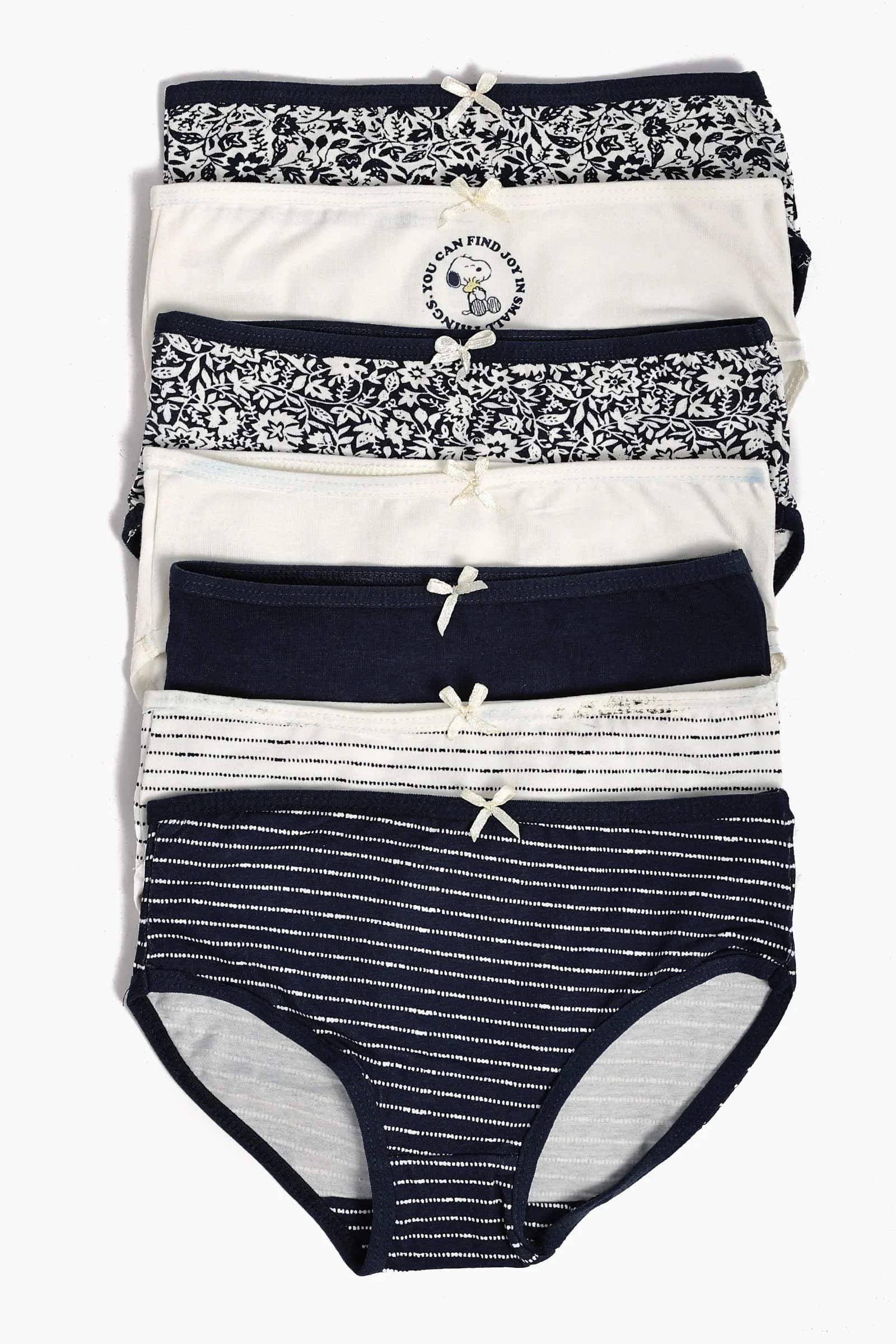 Carinawear Girly Brief Panties - Pack of 7, Cotton/Lycra, Elastic Waist
