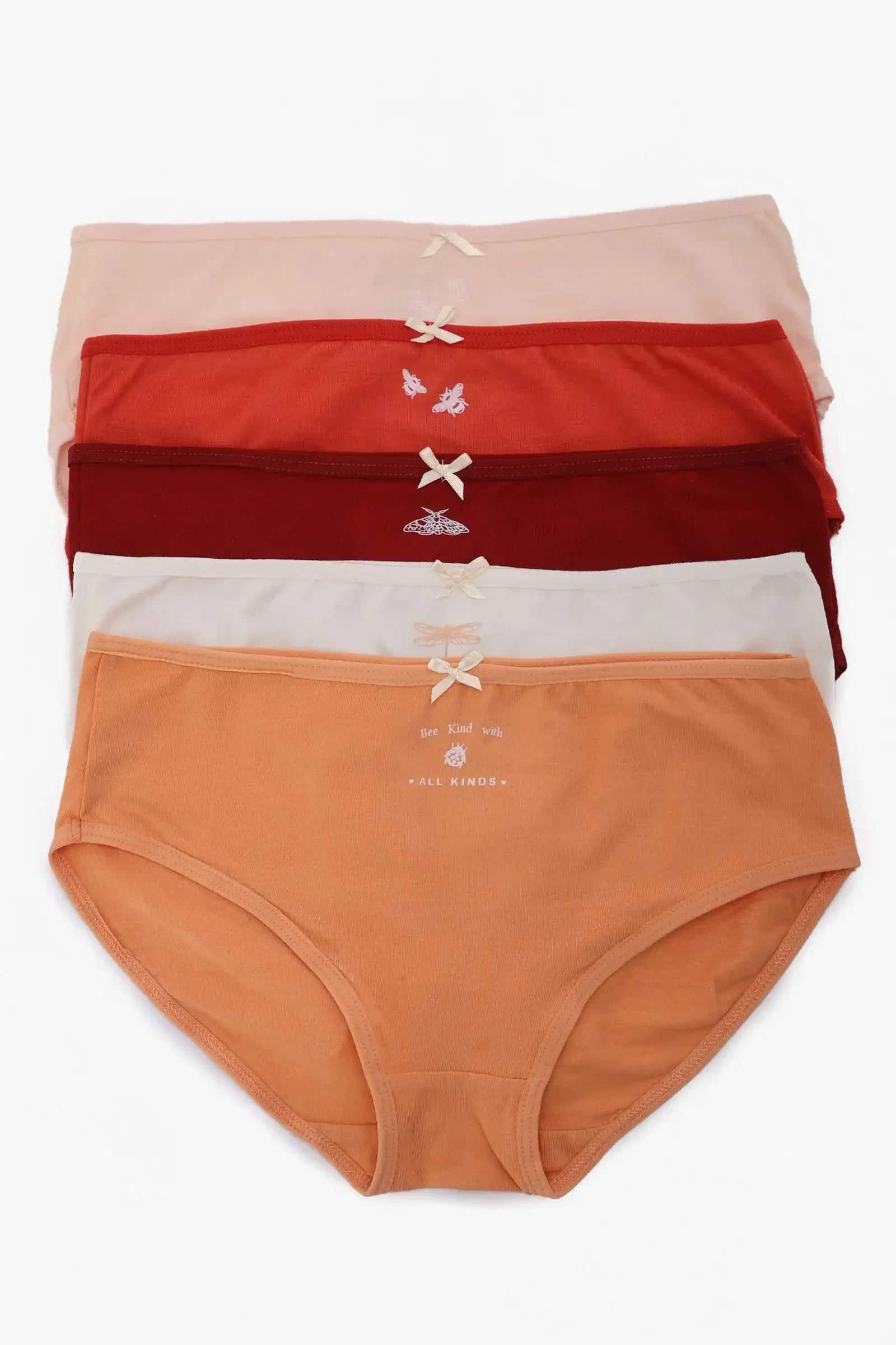 Pack of 5 Girly Brief Panties