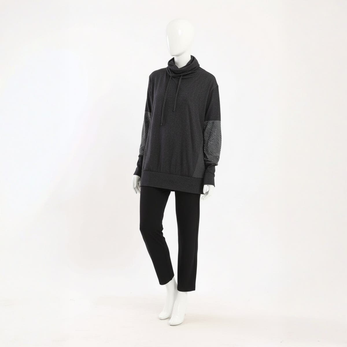 Carinawear Turtle Neck Light Sweatshirt - Polyester Regular Fit Long Sleeve