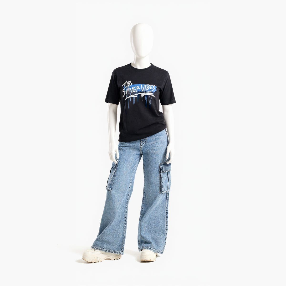 Carinawear Summer Vibes Printed Cotton T-Shirt - Lightweight Breathable Tee
